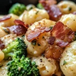 Boursin, Turkey Bacon and Broccoli Gnocchi