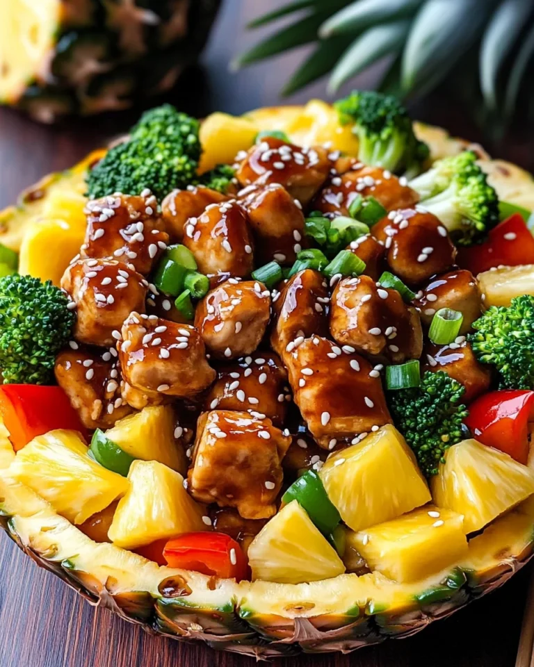 Chicken Teriyaki Pineapple Bowls Recipe