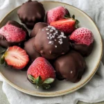 Chocolate Strawberry Frozen Yogurt Bites