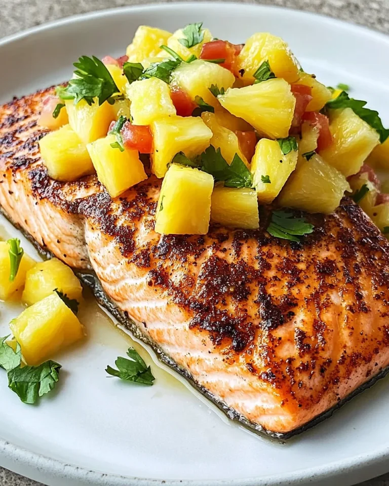 Coconut Crusted Salmon with Pineapple Salsa