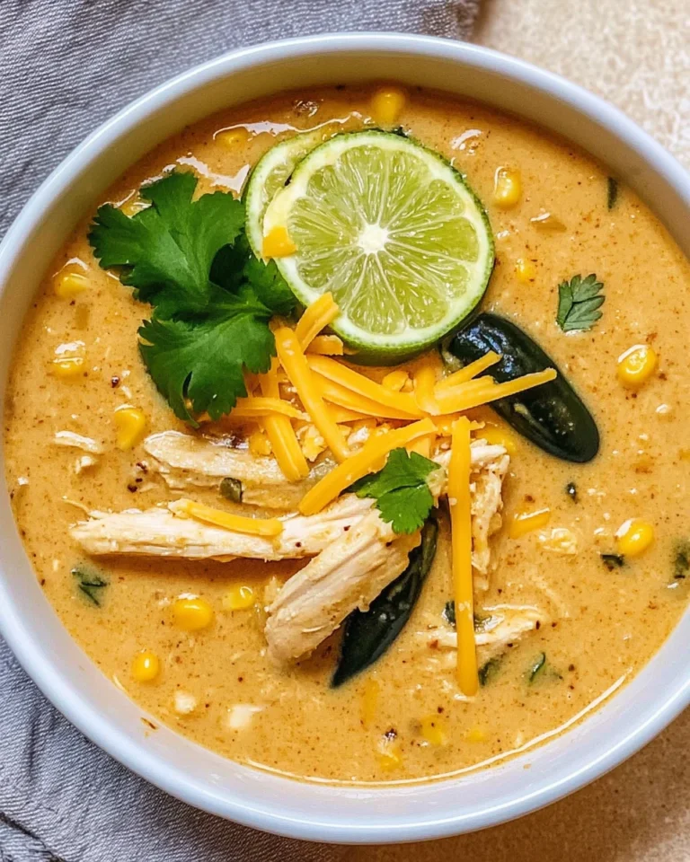 Creamy Chicken and Roasted Poblano Pepper Soup Recipe