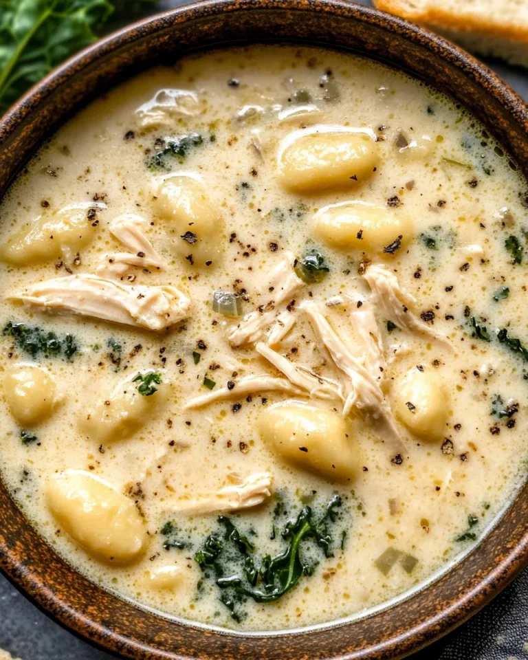 Creamy Garlic Chicken Gnocchi Soup
