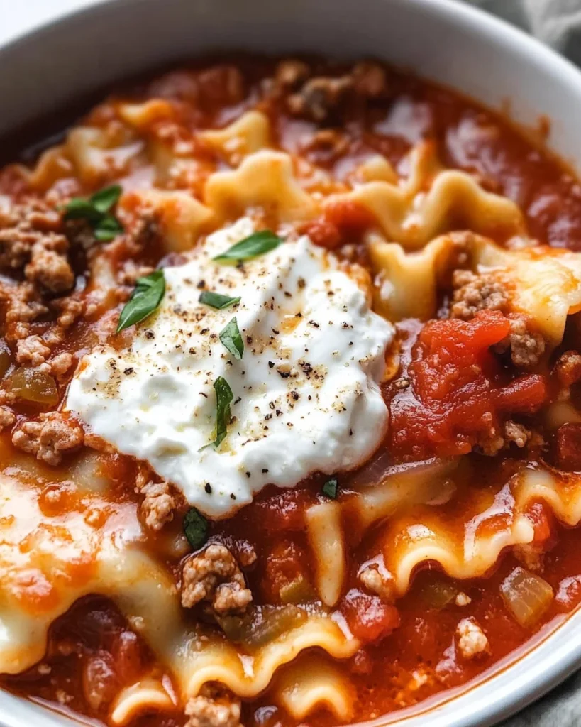 Crock Pot Lasagna Soup