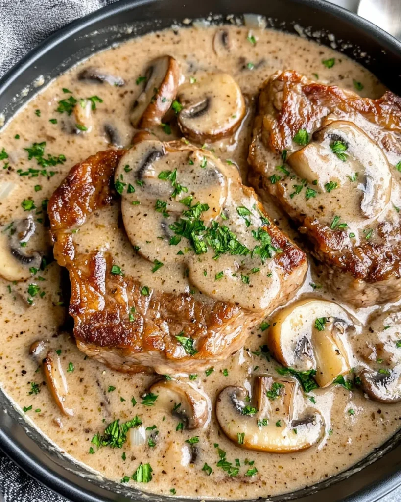 Crock pot Smothered beef Chops