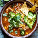 Crockpot Spicy Chicken Tortilla Soup