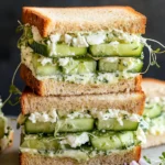 Easy Cucumber Salad Sandwiches
