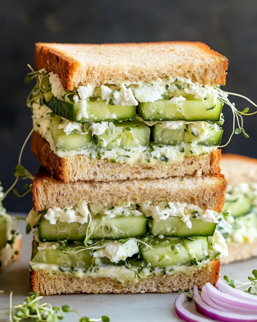 Easy Cucumber Salad Sandwiches