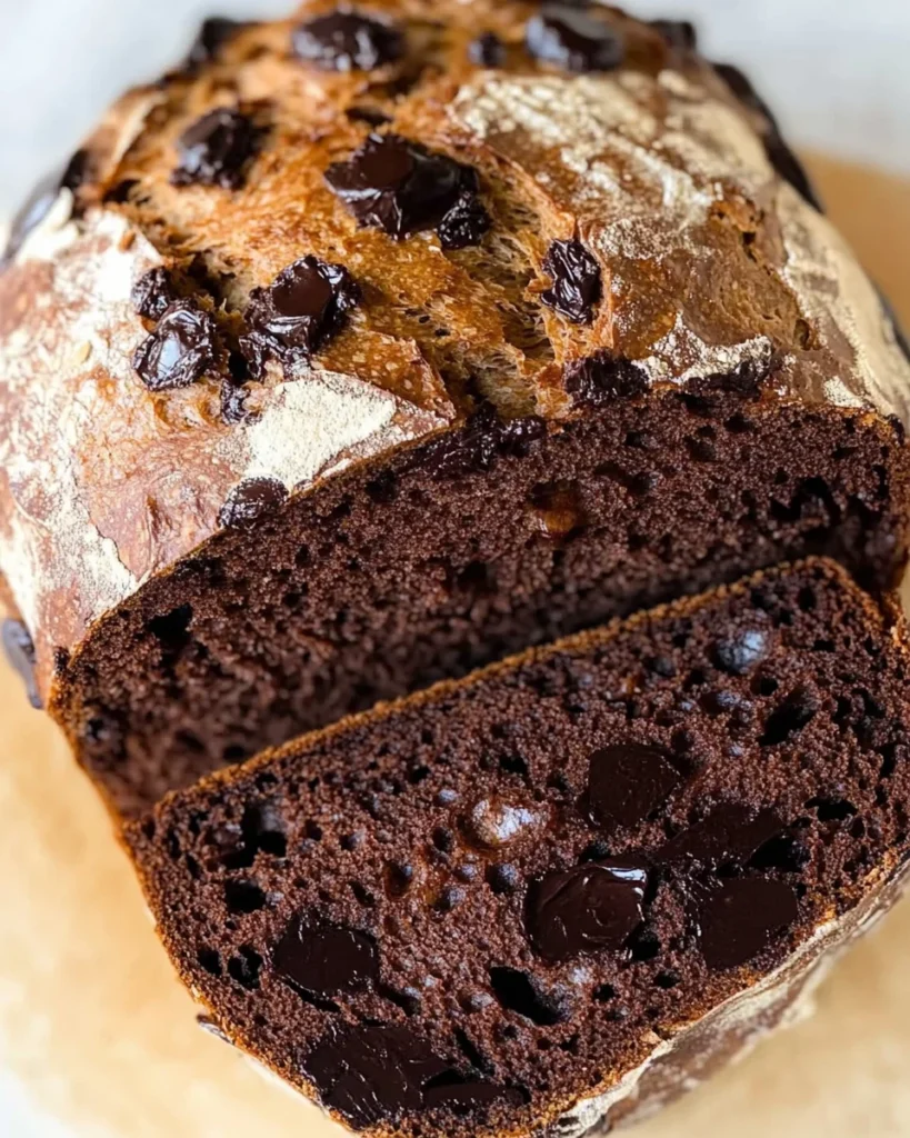 Easy Double Chocolate Sourdough Bread