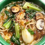 Ginger Garlic Noodle Soup with Bok Choy