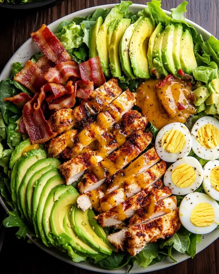 Grilled Chicken Cobb Salad with Honey Dijon {Paleo, Whole30 Option}