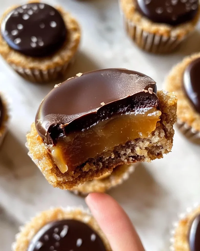 Healthy Twix Cookie Cups (Vegan, Paleo)