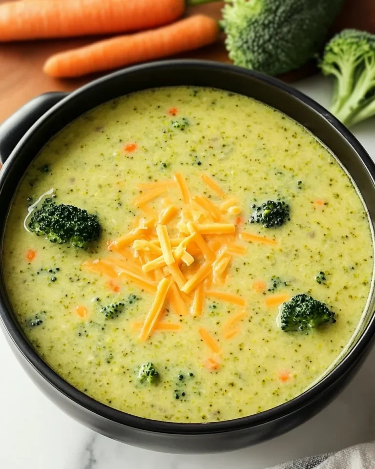 High Protein Broccoli Cheddar Soup