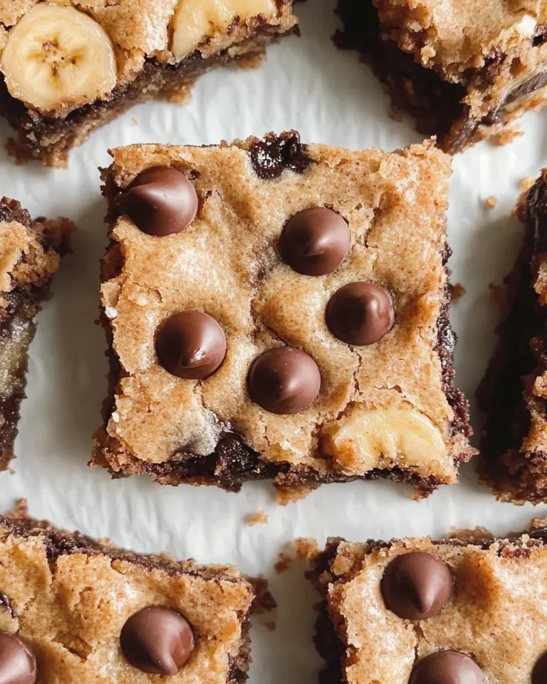 Moist Banana Bread Blondies