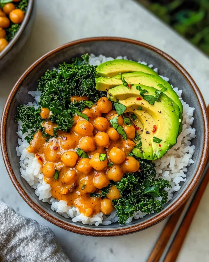 Peanut Chickpea Buddha Bowl