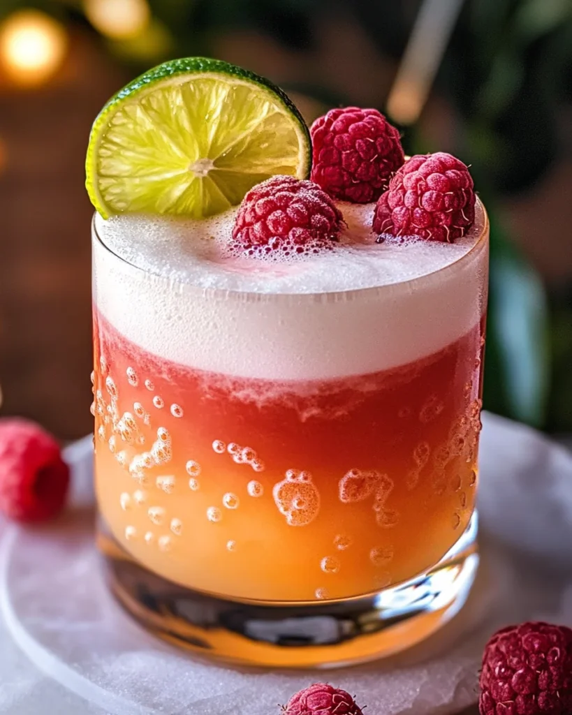 Raspberry Passionfruit Tequila Sour