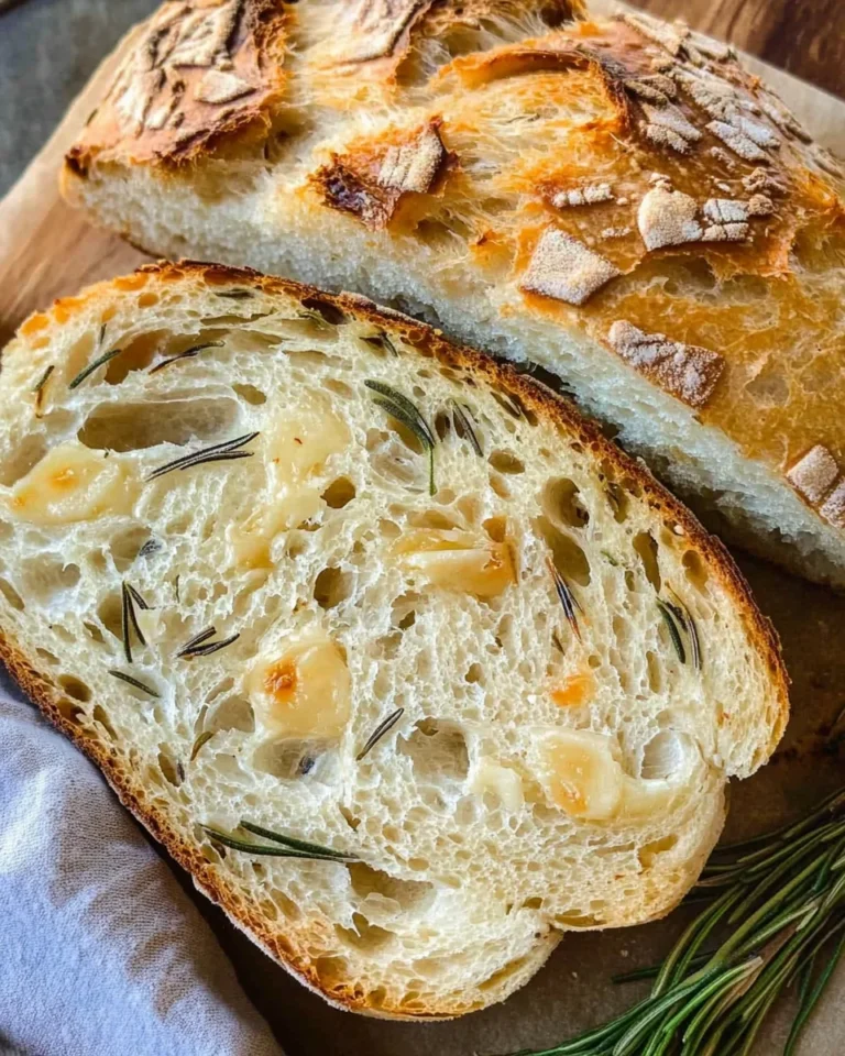Roasted Garlic and Rosemary Sourdough Bread Recipe