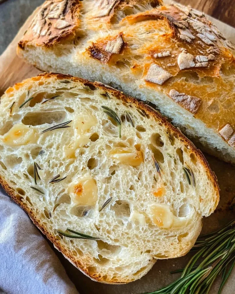 Roasted Garlic and Rosemary Sourdough Bread Recipe