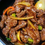Sizzling Chinese Pepper Steak with Onions