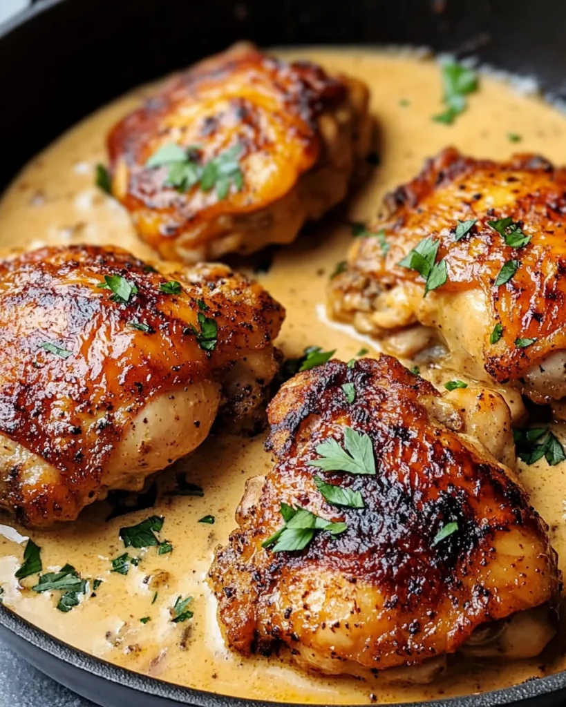 Skillet Chicken Thighs Recipe
