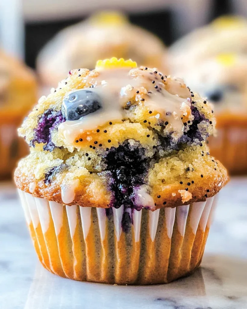Sourdough Blueberry Lemon Poppy Seed Muffins Recipe