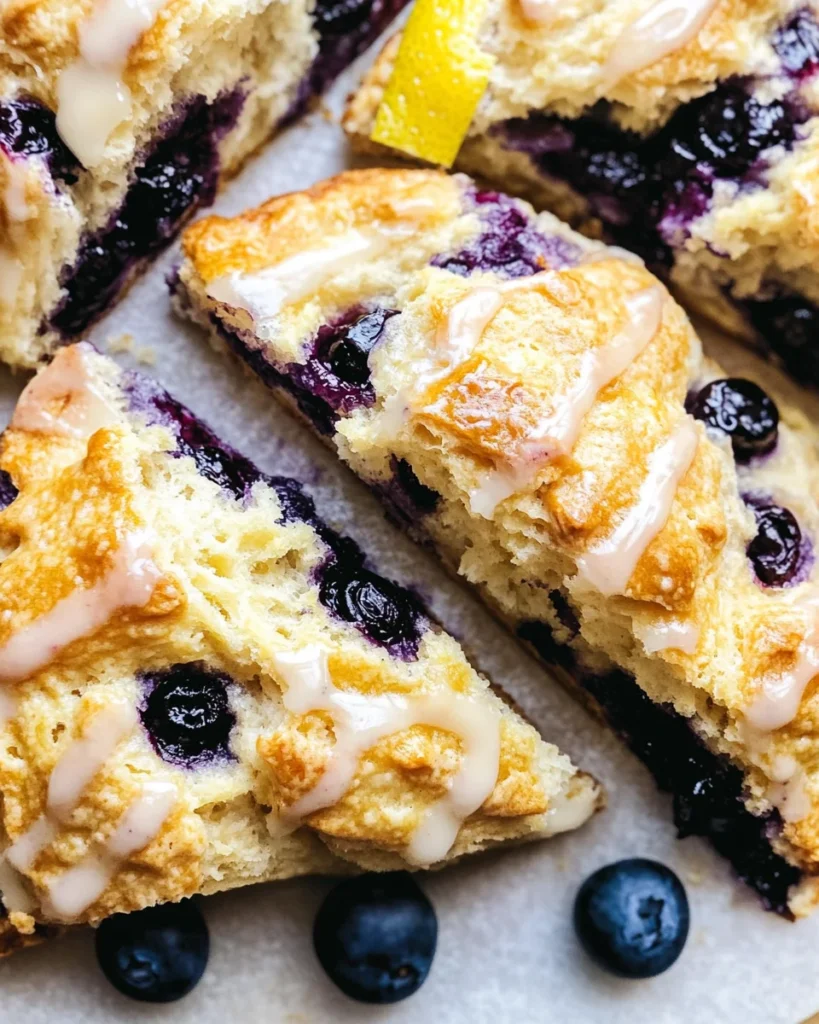 Sourdough Discard Blueberry Lemon Scones