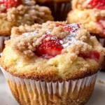 Strawberry Cream Cheese Muffins with Streusel Crumb Topping