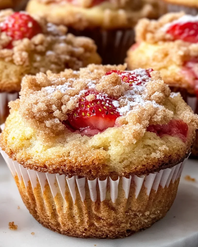 Strawberry Cream Cheese Muffins with Streusel Crumb Topping