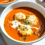 Tomato Dumpling Soup