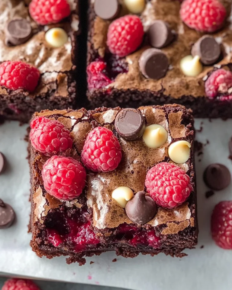 Triple Chocolate Raspberry Brownies