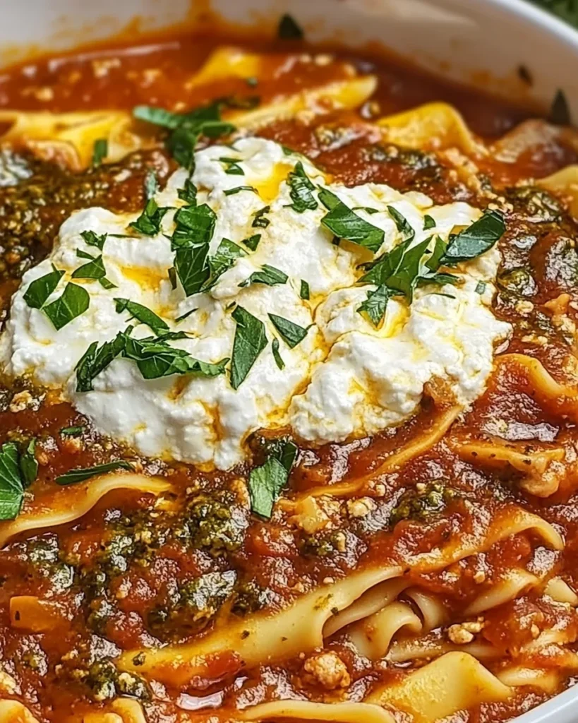 Vegetarian Lasagna Soup