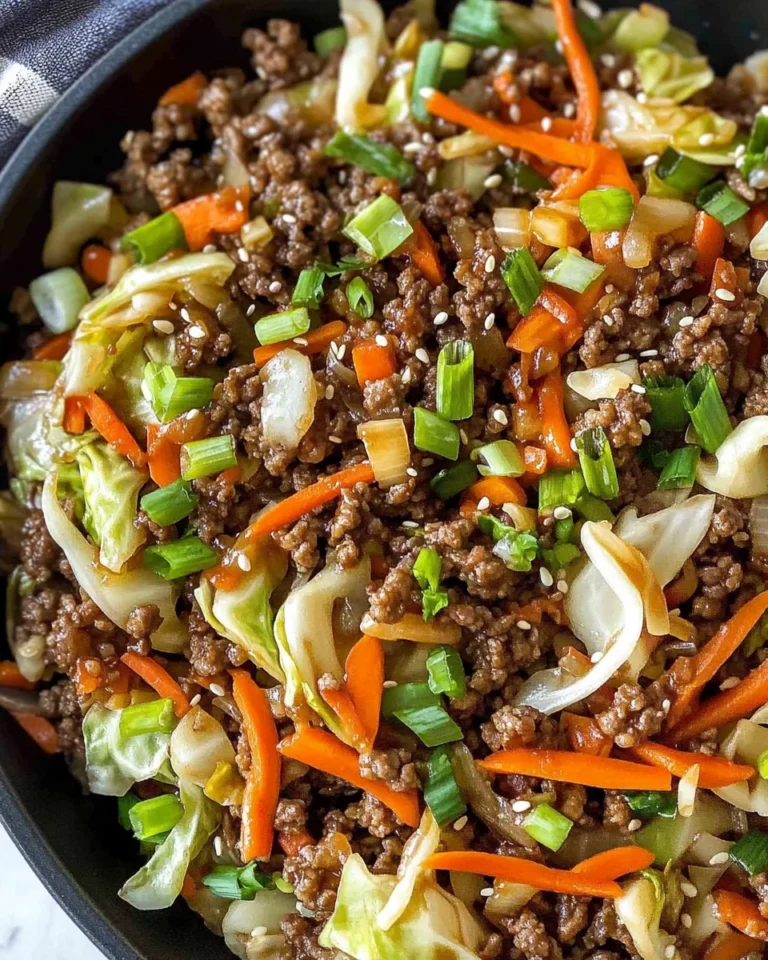30-Minute Ground Beef and Cabbage Stir Fry