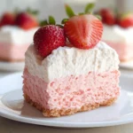 3 Ingredient No Bake Strawberry Cloud Cake