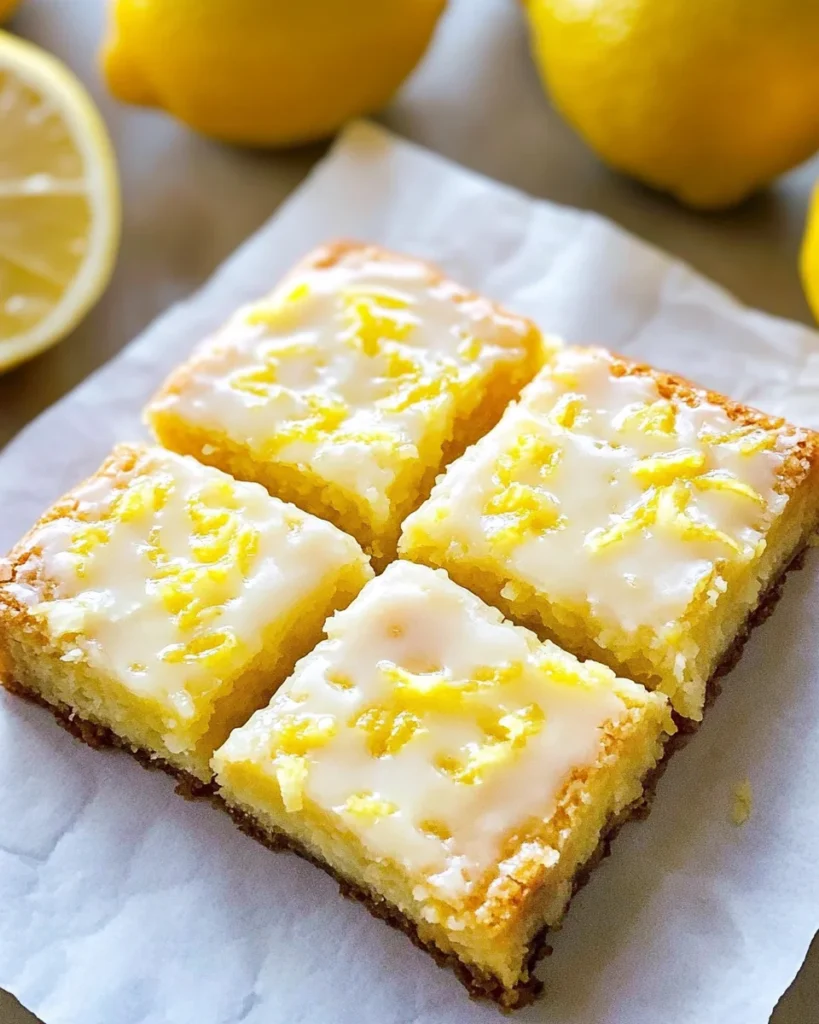 AMAZING LEMON BROWNIES RECIPE