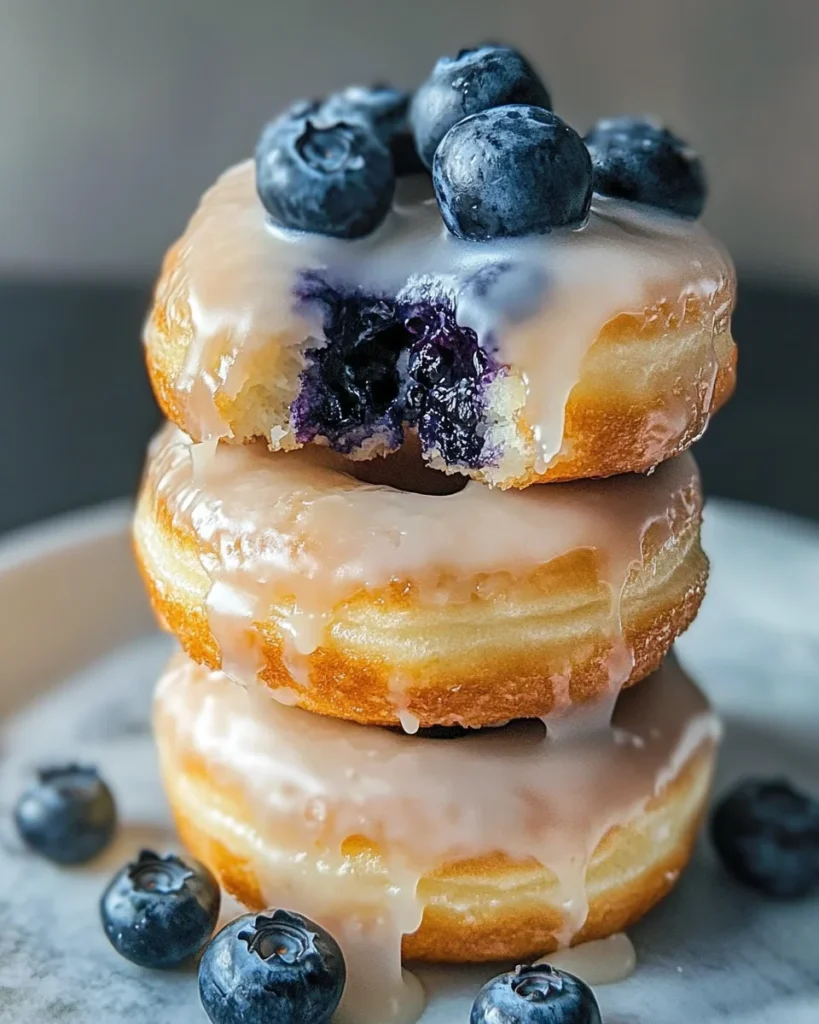 Baked Blueberry Donuts