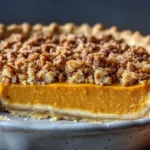 Bourbon Pumpkin Pie with a Salted Brown Butter Pecan Streusel