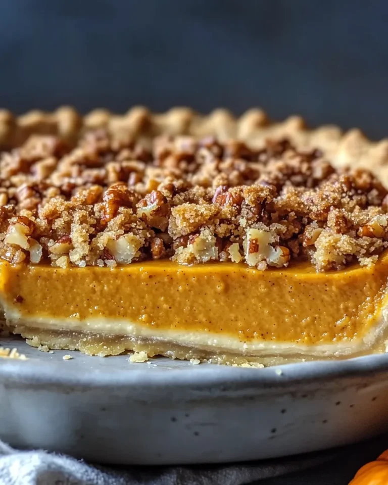 Bourbon Pumpkin Pie with a Salted Brown Butter Pecan Streusel