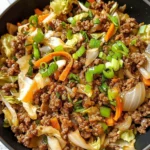 Chinese Ground Beef and Cabbage Stir-Fry