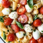 Creamy Caprese Pasta Salad