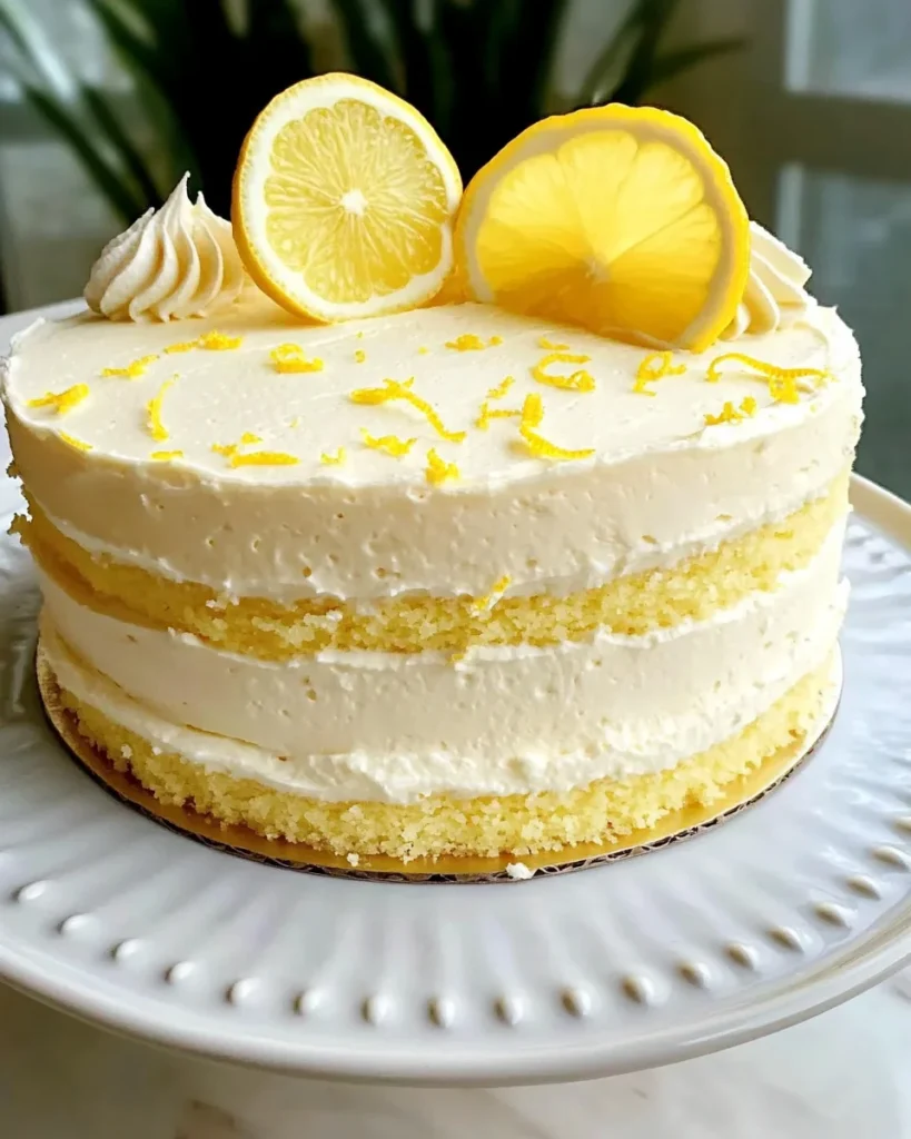 Creamy Lemon Cheesecake Cake