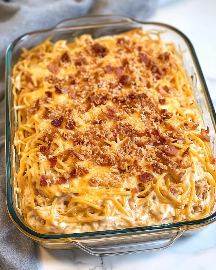 Creamy Southern Spaghetti Bake
