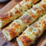 Crispy Sourdough Cheesy Breadsticks
