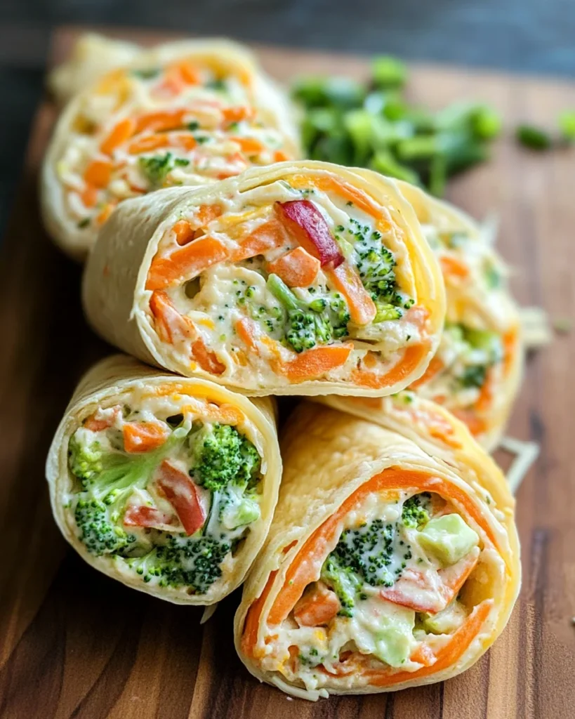 Fresh Vegetable Tortilla Roll Ups