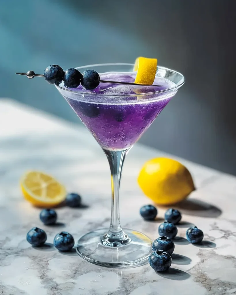 Frostbite Blueberry Martini Cocktail Recipe