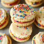 Funfetti Shortbread Sandwich Cookies with Frosting