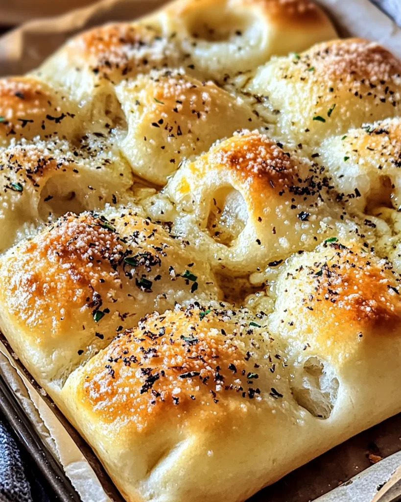 Garlic Parmesan Focaccia Bread