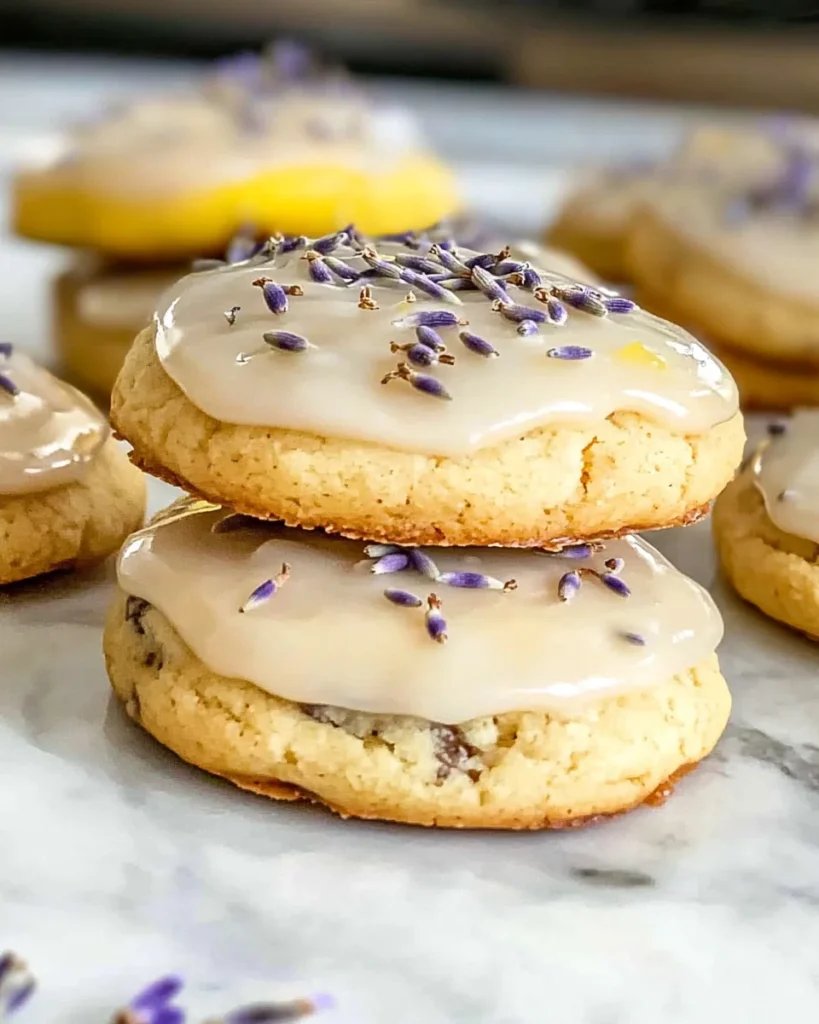 Glazed Lemon Lavender Cookies