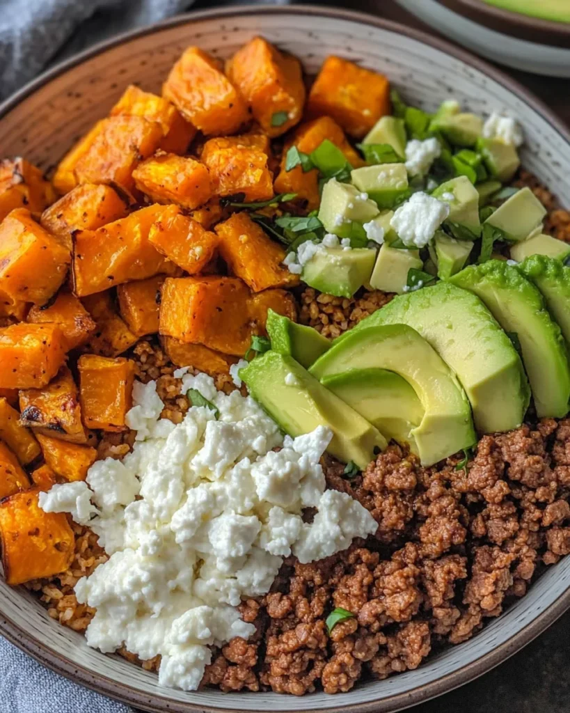 Hot Honey Sweet Potato Beef Bowls Recipe