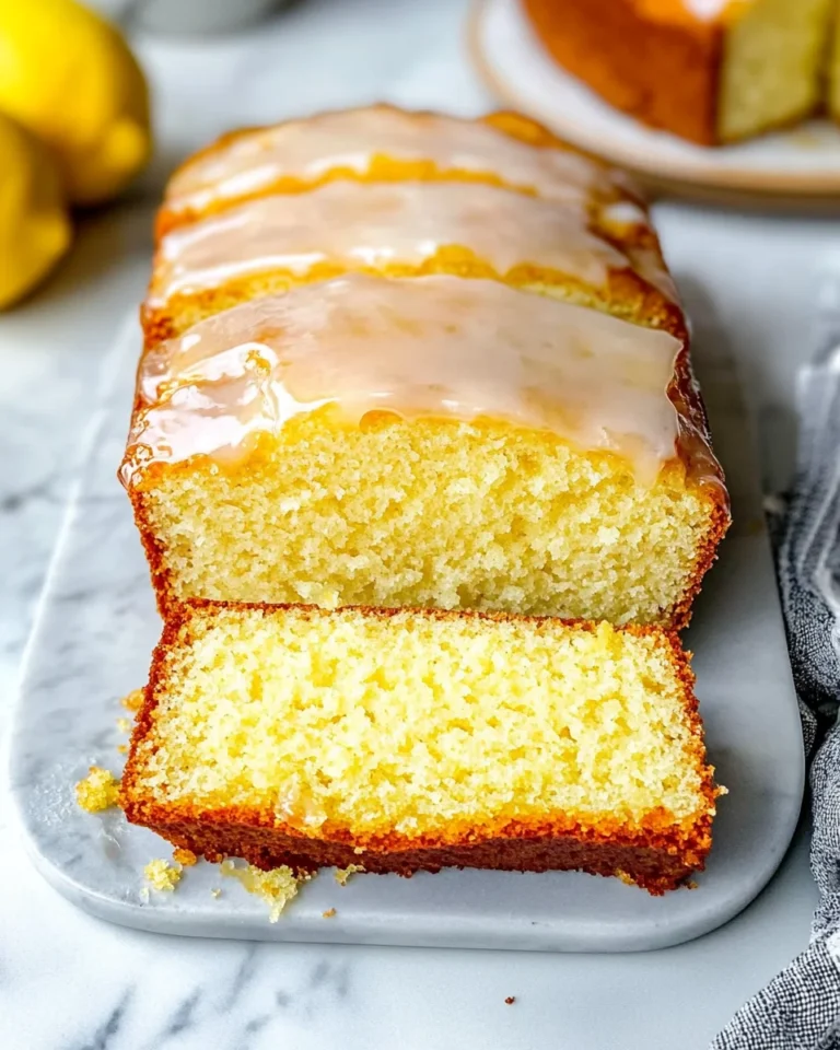 Iced Lemon Pound Cake Loaf