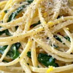 Lemon ricotta pasta & spinach