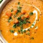 One Pot Creamy Carrot Lentil Soup